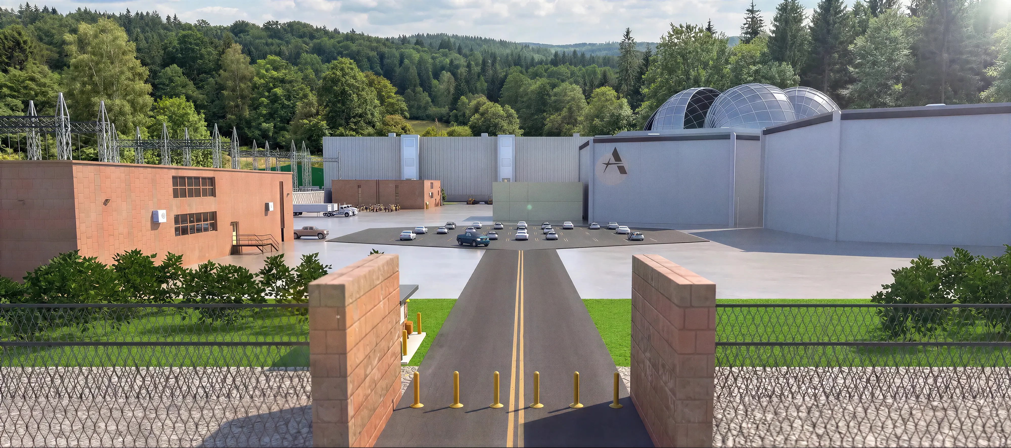 Applied Atomics nuclear power facility from above